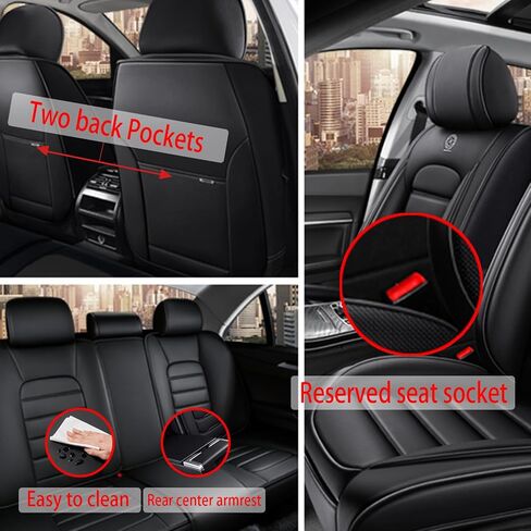 أغطية مقاعد شاحنة بيك اب جلدية لسيارة Nissan Frontier 2005-2023، أغطية مقاعد السيارة الفاخرة مجموعة كاملة، واقيات مقاعد مقاومة للماء، أغطية مقاعد السيارات، مقاعد داخلية ناعمة للسيارات (أخضر وأسود) in Kuwait