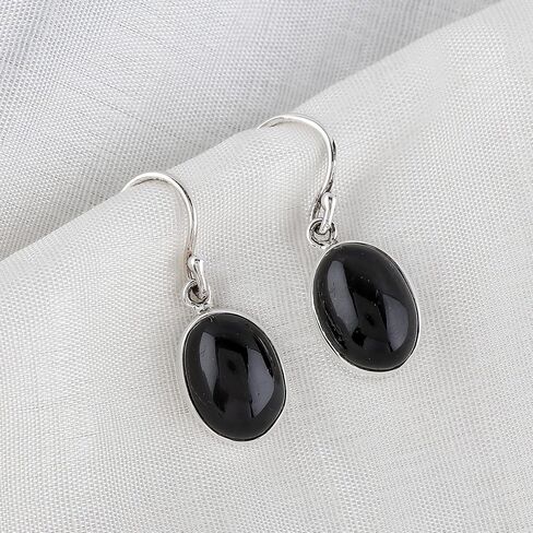 Solid 925 Sterling Silver Earrings, Natural Garnet Gemstones Earrings for Women, Dangle, January Birthstones, Bohemian Handmade Elegant Statement Jewelry, Wedding, Christmas Gifts in Saudi Arabia