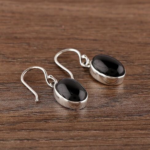 Solid 925 Sterling Silver Earrings, Natural Garnet Gemstones Earrings for Women, Dangle, January Birthstones, Bohemian Handmade Elegant Statement Jewelry, Wedding, Christmas Gifts in Saudi Arabia