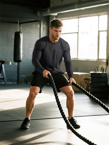 5 قطع من القمصان الرجالية ذات المقاس الجاف سريعة الجفاف وأكمام طويلة، تي شيرتات ماصة للرطوبة لصيد الأسماك والتمارين الرياضية وصالة الألعاب الرياضية in Kuwait