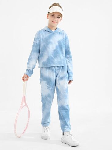 الفتيات 2 قطعة الزي القطني بلوزات Sweatpants مجموعة الشباب الفتيات البلوز ملابس علوية غير رسمية مقنعين السراويل رياضية in Kuwait