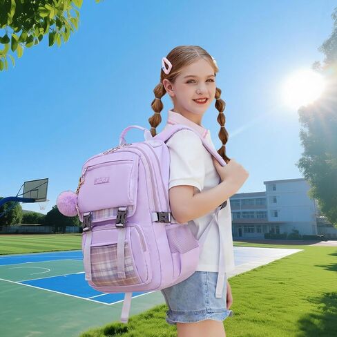 Girls Backpack 15.6 Inch Laptop Backpacks School Bag Kids Elementary Bookbags for Teen Girl Women Anti Theft Travel Daypack (Pink) in Kuwait