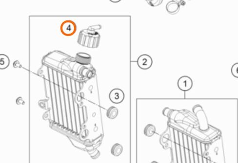 KTM Genuine Radiator Cap 50 Lc 1,0 Bar - 45135009000 in Saudi Arabia