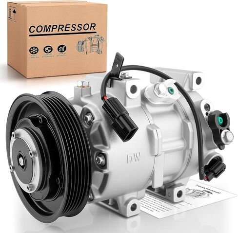 Air Conditioner AC Compressor with Clutch Fit for Hyundai Accent 1.6L (2012-2017), for Kia Rio 1.6L (2012-2017). A/C Compressor Replace 977011R100, 977011W600 in Saudi Arabia