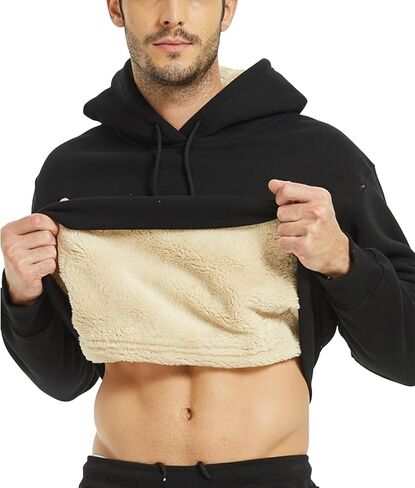 الرجال شيربا هوديي كبير و طويل القامة الرجال كنزة قطيفة من الصوف هوديس سميكة ثقيلة الوزن الشتاء مقنعين البلوز in Kuwait