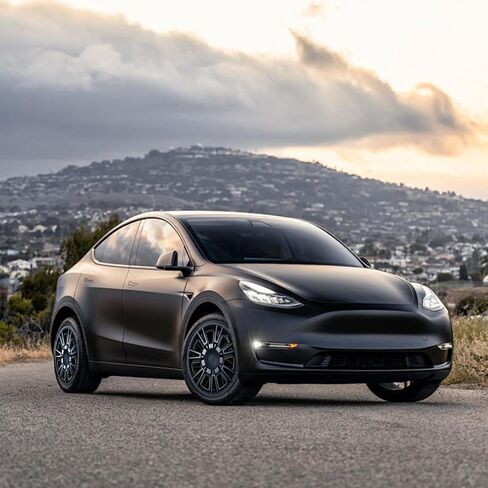 4 قطع من أغطية العجلات لطراز Tesla Y، أغطية محور حماية مقاس 19 بوصة، ملحقات غطاء محور ABS متوافقة مع Tesla Y 2024 2023 2022 2021، أسود مطفي in Kuwait
