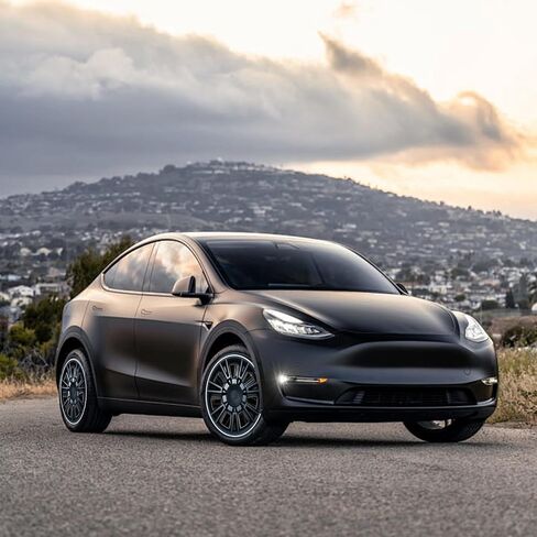 4 قطع من أغطية العجلات لطراز Tesla Y، أغطية محور حماية مقاس 19 بوصة، ملحقات غطاء محور ABS متوافقة مع Tesla Y 2024 2023 2022 2021، أسود مطفي in Kuwait