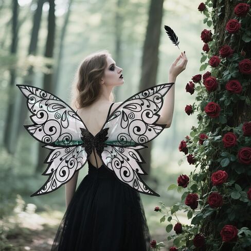 Fairy Wings for Adults 31.5"x21.7" Large Fairy Costume Set for Women Butterfly Wings for Halloween Party in Kuwait