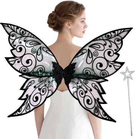 Fairy Wings for Adults 31.5"x21.7" Large Fairy Costume Set for Women Butterfly Wings for Halloween Party in Kuwait