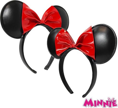 LUV HER Disney Minnie Ears - عصابة رأس ملونة للأطفال - إكسسوار شعر عيد ميلاد لقضاء عطلة في المتنزه - للأعمار من 3 سنوات فما فوق in Saudi Arabia