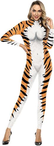المرأة هالوين الحيوان زي 3D طباعة تأثيري ارتداءها مثير Catsuit بذلة in Kuwait