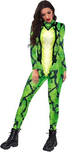 المرأة هالوين الحيوان زي 3D طباعة تأثيري ارتداءها مثير Catsuit بذلة in Kuwait