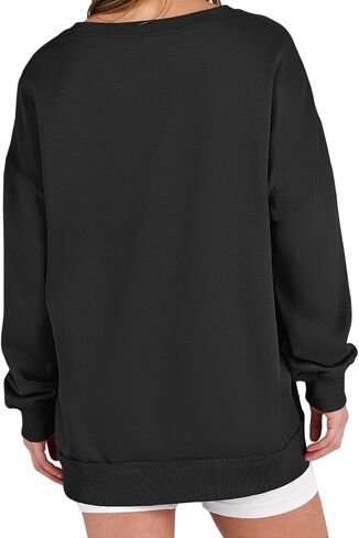 Womens Oversized Sweatshirts V Neck Long Sleeve Sweatshirt Loose Tunic Pullover Tops Trendy Fall Outfit Y2K Clothes in Saudi Arabia