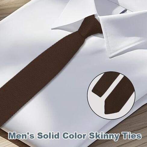Skinny Tie, Pointed Knit Ties for Men 2.76" Men's Neckties for Wedding Business Graduation Casual Shirt Uniform in Saudi Arabia