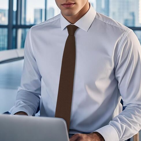 Skinny Tie, Pointed Knit Ties for Men 2.76" Men's Neckties for Wedding Business Graduation Casual Shirt Uniform in Saudi Arabia