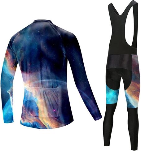 Women Cycling Jersey Set Winter Long Sleeve Warm Fleece Bike Clothing Bicycle Bibs Pants with 4D Padded Cycling Kit in Saudi Arabia