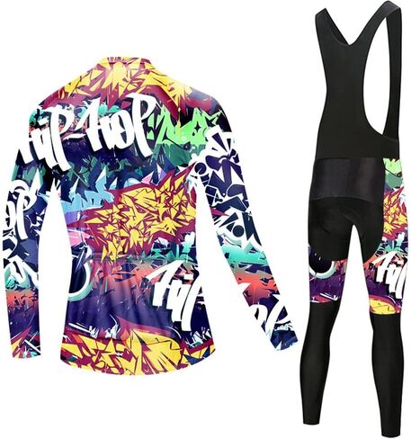 Women Cycling Jersey Set Winter Long Sleeve Warm Fleece Bike Clothing Bicycle Bibs Pants with 4D Padded Cycling Kit in Saudi Arabia