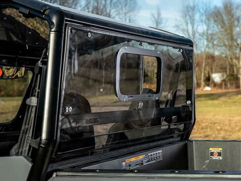SuperATV Rear Sliding Window Windshield for 2016+ Polaris General 1000 / 2017+ Polaris General 4 1000 / 2020+ Polaris General XP 1000 / XP 4 1000 | Made with 1/4? Polycarbonate | Made in the USA in Saudi Arabia