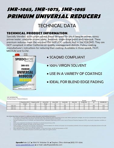 Speedokote Universal Slow 80-95°F مخفض ممتاز، PW-MIR VOC = 1.38، SMR-1085، جالون واحد in Saudi Arabia