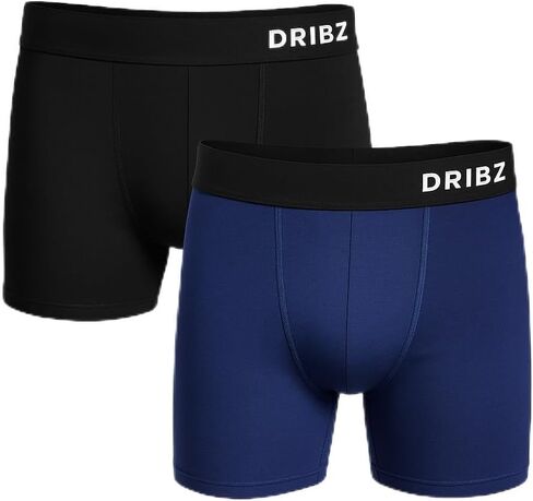 Men's Moisture-blocking Boxer Briefs, Navy and Black, 2-Pack in Saudi Arabia