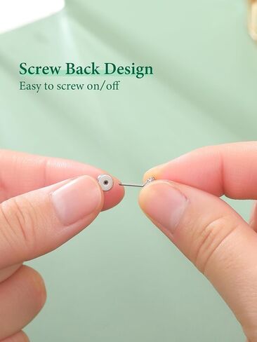 Oveta 3 Pairs 20G Flat Back Studs Earrings Surgical Steel for Cartilage Tragus Helix Piercing Jewelry, Screw Back Earrings for Women Men 6mm Bar Length, 3/4/5mm CZ, Silver/Gold in Saudi Arabia