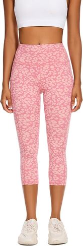 Capri Leggings for Women with Pockets, High Waisted Leggings Tummy Control Yoga Pants Workout Leggings in Saudi Arabia