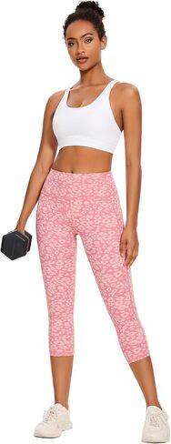 Capri Leggings for Women with Pockets, High Waisted Leggings Tummy Control Yoga Pants Workout Leggings in Saudi Arabia