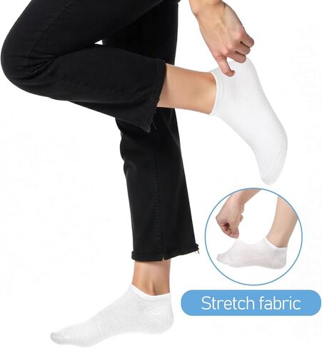 100 Pairs White Low Cut Socks Bulk for Women Men, Thin Breathable Casual Socks for Unisex Homeless Charity Event in Saudi Arabia