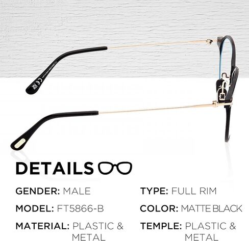 Tom Ford FT5866-B Round Shape Eyeglass Frame With Luxury Eyewear Kit in Saudi Arabia