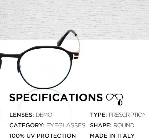 Tom Ford FT5866-B Round Shape Eyeglass Frame With Luxury Eyewear Kit in Saudi Arabia