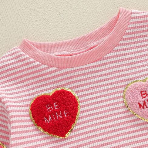 Toddler Baby Girl Boy Valentines Day Outfit Long Sleeve Letter Print Sweatshirt Shirt Infant Spring Clothes in Saudi Arabia