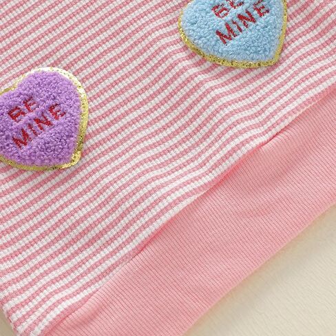Toddler Baby Girl Boy Valentines Day Outfit Long Sleeve Letter Print Sweatshirt Shirt Infant Spring Clothes in Saudi Arabia