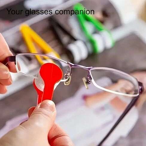 Mini Sun Glasses Eyeglass Microfiber Spectacles Cleaner Soft Brush Cleaning Tool Mini Microfiber Glasses Eyeglasses Cleaner Cleaning Clip,Scratch-Free Lens Cleaner for Glasses & Sunglasses,5Pcs in Saudi Arabia