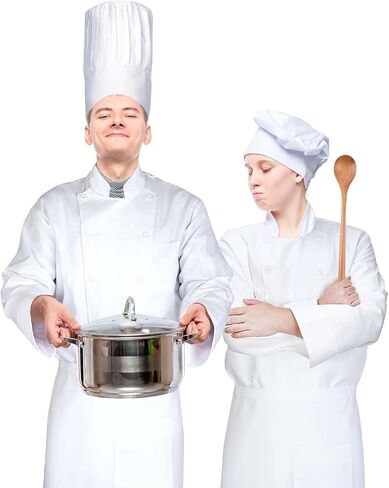 4 Pcs Halloween Mouse Chef Costume Set Inclued Chef Jacket,Tail Hat,Apron and Spoon for Men Women Cosplay Party in Saudi Arabia