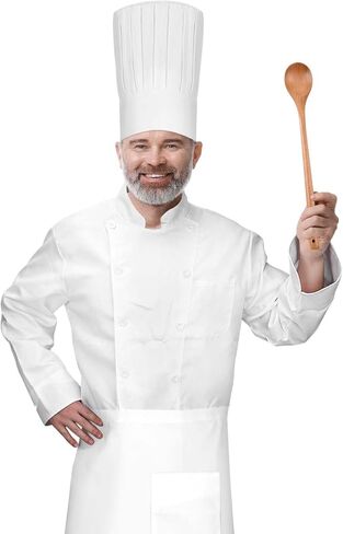 4 Pcs Halloween Mouse Chef Costume Set Inclued Chef Jacket,Tail Hat,Apron and Spoon for Men Women Cosplay Party in Saudi Arabia