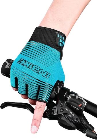 قفازات الدراجة INBIKE نصف إصبع مبطنة بدون أصابع للدراجة للرجال والنساء قابلة للتمدد وقابلة للتنفس in Kuwait