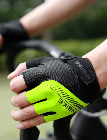قفازات الدراجة INBIKE نصف إصبع مبطنة بدون أصابع للدراجة للرجال والنساء قابلة للتمدد وقابلة للتنفس in Kuwait