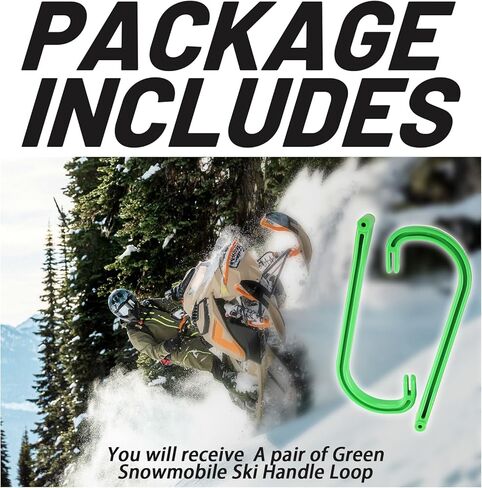 3639-781 Snowmobile Ski Loops Handles Set Compatible with Arctic Cat Z/ZL/ZRT/Firecat Snowmobile (A Pair of Green) in Saudi Arabia