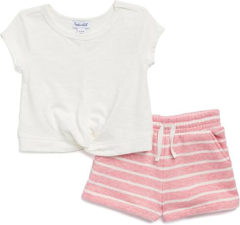 Splendid Baby Girls Boardwalk Stripe Short-sleeve Top and Short Set in Saudi Arabia