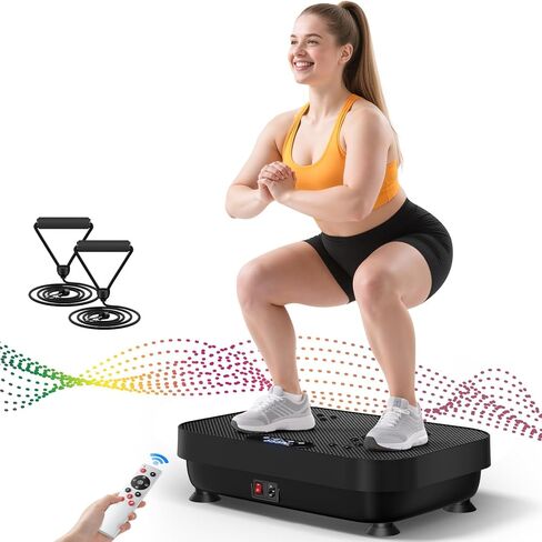 Vibration Plate Exercise Machine,Whole Body Workout Power Vibrate Plate Lymphatic Drainage Machine Helps Weight Loss Shaping Toning Wellness in Saudi Arabia