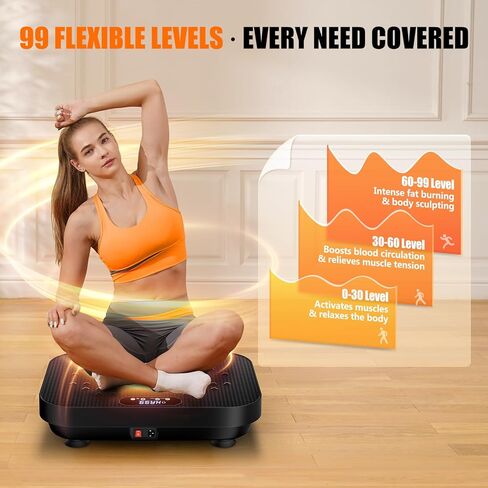 Vibration Plate Exercise Machine,Whole Body Workout Power Vibrate Plate Lymphatic Drainage Machine Helps Weight Loss Shaping Toning Wellness in Saudi Arabia