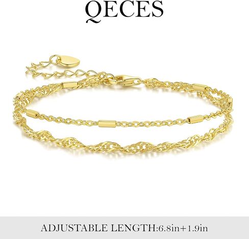 Gold Bracelets for Women 14K Gold Bracelets for Women Layered Bracelet for Womens Unique Chain Combination Bamboo Bracelet for Womens in Saudi Arabia