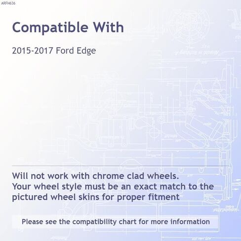 Set of 4 Black 5 Double Spoke 18" Wheel Skins for Ford Edge 2015-2018 in Kuwait