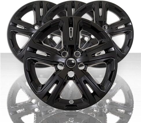 Set of 4 17" 5 Double Spoke Snap-On Wheel Skins for GMC Terrain SLE 2023-2024 - Gloss Black in Saudi Arabia