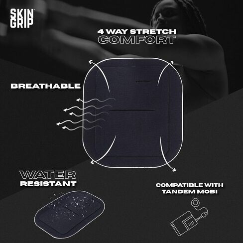 رقعة جيب لاصقة من Skin Grip Tandem Mobi مع فتحة - 5 عبوات - حافظة جيب مقاومة للماء والعرق، تحل محل الرقعة الأصلية، تدوم أكثر من 6 أيام، صديقة للبشرة، (أسود) in Kuwait
