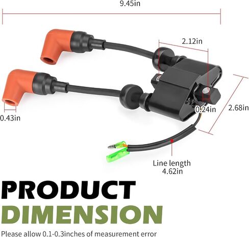 Ignition coil for Yamaha Outboard F6 F8 F9.9 T8 T9.9 C25 1996-2017 680-85570-02-00 in Saudi Arabia