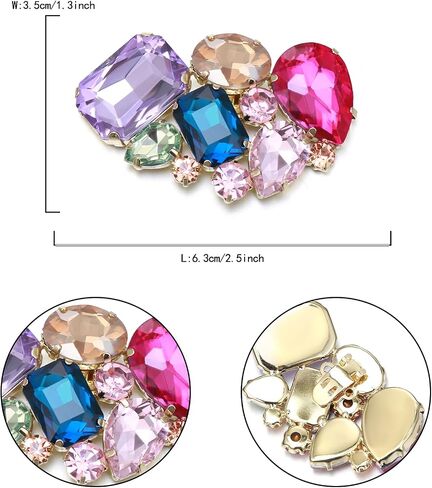 Flyonce Shoe Clips Sparkly Rhinestone Crystal Decarative Shoe Clips for Women Dress Shoes Jewelry Accessories for Pumps Flats in Saudi Arabia