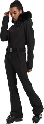 GSOU SNOW Womens Ski Suit One Piece Snowsuit Snowboard Slim Insulated Jumpsuit Jacket Waterproof Windproof for Outdoor Sports in Kuwait