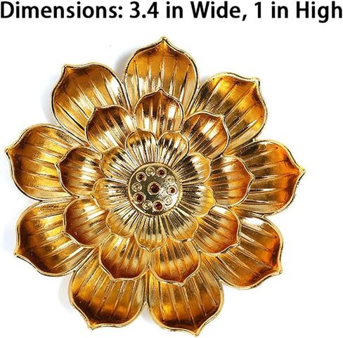 Incense Holder for Sticks, Incense Burner, Brass Lotus Incense Stick Holder and Detachable Ash Catcher in Saudi Arabia