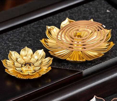 Incense Holder for Sticks, Incense Burner, Brass Lotus Incense Stick Holder and Detachable Ash Catcher in Saudi Arabia